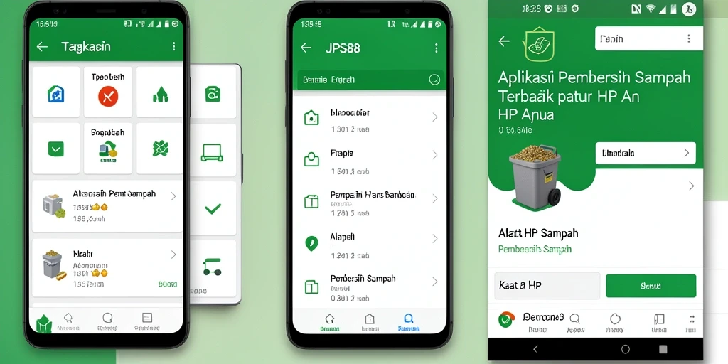 Tampilan utama aplikasi JPS88 dengan fungsi Pembersih Sampah yang efektif.
