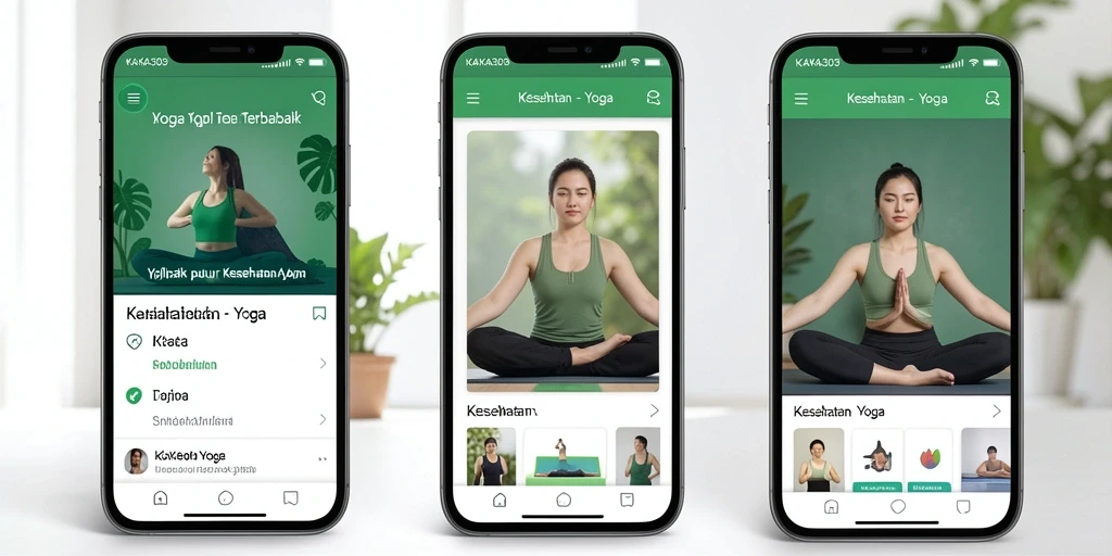 Tampilan antarmuka KAKA303 saat melakukan sesi Yoga interaktif.