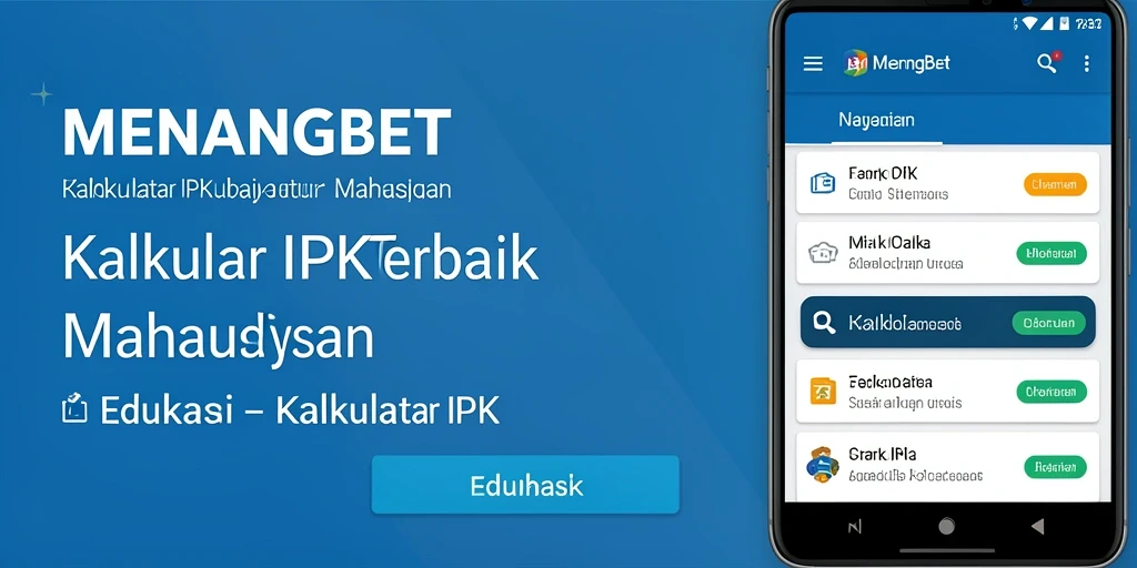 Antarmuka aplikasi MENANGBET yang intuitif untuk menghitung IPK.