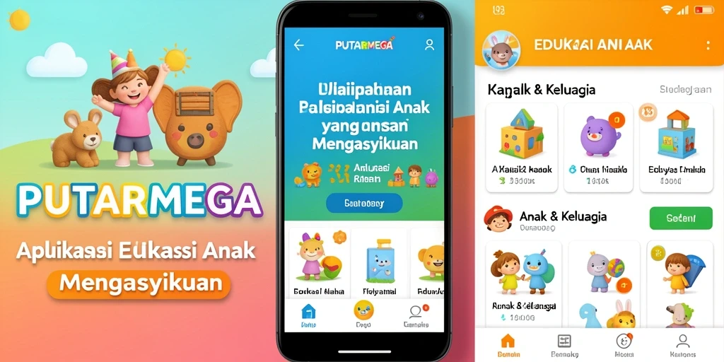 Tampilan antarmuka aplikasi yang sederhana dan menarik untuk edukasi anak.